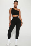 Effortless Juno Capri Ribbed Seamless Legging - Black