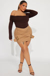 Think Of Me Mini Skirt - Khaki