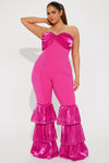 Pretty Little Fears Jumpsuit - Fuchsia