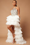 Elisha Tulle Gown Set - White