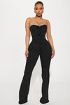 Play It Your Way Denim Jumpsuit - Black