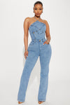 New Era Denim Jumpsuit - Light Wash