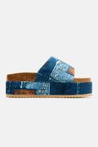 Margot Round Toe Slides - Denim