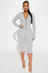 Eliza Snatched Pant Set - Heather Grey