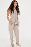 Mini Lean On Me Jumpsuit - Taupe