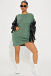 Krystal T-Shirt Dress - Green