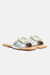 Kristy Pearl Detail Sandals - Silver