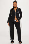 Tired As A Mother PJ Pant Set - Black