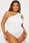 The Moment One Shoulder Bodysuit - Ivory