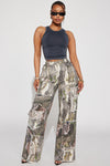 In My Sights Mixed Camo Baggy Jeans - Camouflage