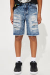 Mini Spare Me A Wash Denim Short - Indigo