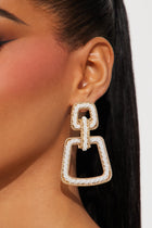 Got You Tied Up Earrings - White/Gold