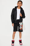 Mini Stay Young Fleece Shorts - Black