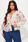 Flower Fields Linen Shirt - Multi Color