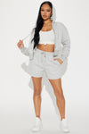 Brianna Sweatshirt Set - Heather Grey