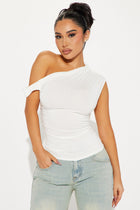 Bianca One Shoulder Top - White