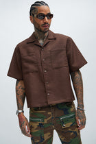 Irving Jacquard Shirt - Brown