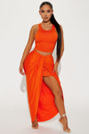 Lanie Maxi Skirt Set - Orange