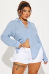 To Top It Off Shirt - Blue