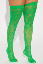 Getting Lucky Thigh Highs - Green