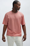 Reign Textured Relaxed Tee - Mauve