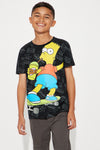 Mini Bart Skateboard All Over Print Tee - Black