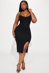 Lana Midi Dress - Black