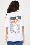 Mini Blessed Tour Tee - White