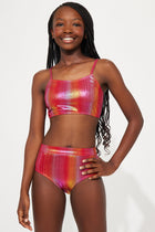 Mini Beach Weather 2 Piece High Rise Bikini - Multi Color