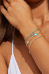 Been Looking For You Bracelet Set - Gold/Blue