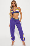 True Player Jogger Set - Purple/combo