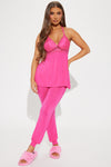 So Dreamy PJ Jogger Set - Fuchsia