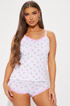 Strawberry Dreams PJ Boyshort Set - Pink/combo