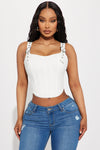 The Night We Met Corset Top - White