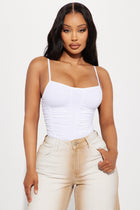 As Good As It Gets Ruched Top - White