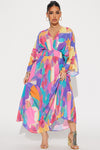 Costa Rica Kaftan Maxi Dress - Yellow/combo