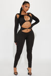 Dune Cutout Jumpsuit - Black