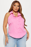 First Crush Poplin Shirt - Pink