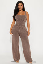 Keep It Up Jumpsuit - Brown