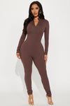 Santana Seamless Jumpsuit - Brown