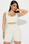 Fast Cycle Active Romper - Cream