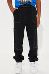 Mini Come As You Are Cargo Jogger Pant - Black