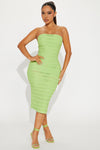 Envy Me Textured Midi Dress - Green