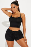 Dream Come True PJ Short Set - Black