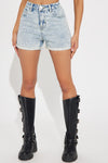 Goes Like This Denim Shorts - Medium Wash