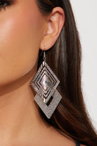 See Through The Lines Earrings - Silver