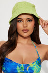 Enticing Me Bucket Hat - Chartreuse