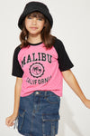 Mini Malibu Short Sleeve Tee - Pink/combo