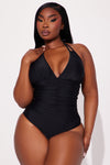 Marla Ruched 1 Piece Swimsuit - Black