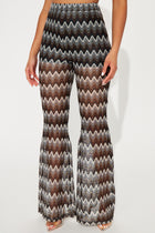 Sun Dance Crochet Flare Pant - Grey/combo